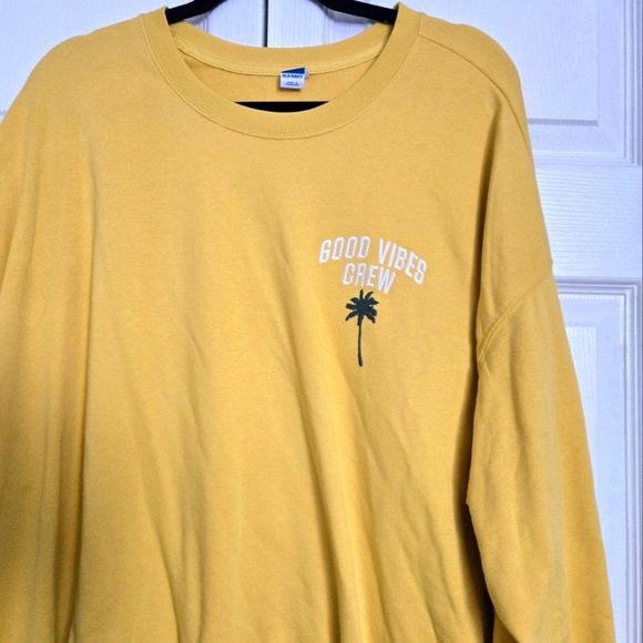 Old Navy Cropped Plus Size Good Vibes Crewneck - Size 3x - Picture 2 of 7
